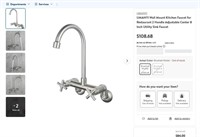 WF799  UMANYI Wall Mount Kitchen Faucet, 8 Inch