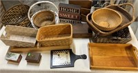 Baskets, Wooden Trays, trinket Boxes & More