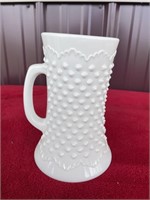 Fenton White Hobnail mug 6 3/4” tall