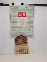 Vtg Train Calenders 1953 and 1938