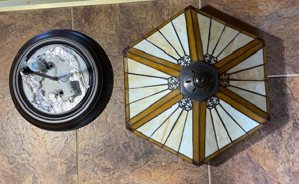 Meyda Overhead Stained Glass Lamp