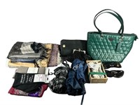 A Collection Of Accessories. Purses, Scarves,