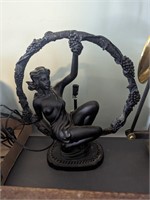 Art Nouveau style bronze nude table lamp