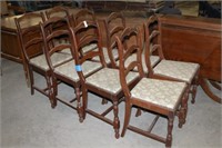 EIGHT VINTAGE CHAIRS