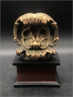 Gold Scroll Ceramic Bookend - some discoloration