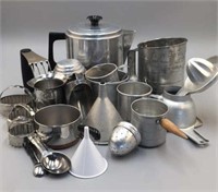 Vintage Aluminum/Stainless/Plastic Cooking Items