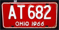 1966 Ohio license plate