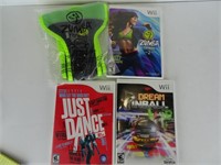 Three Wii Games with Zumba Accessory