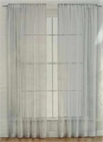 Taylor & Moxie Sheer Cosmo Grey Curtains- 2 Panels