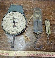 (3) Vintage Scales- Hanson Dairy Scale & Spring
