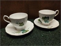 Pair of Vintage Taylor & Kent Elizabethan Tea Cups