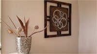 Metal Wall Art and Vase