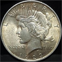 1923 Peace Silver Dollar BU Toned