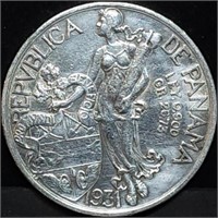 1931 Panama Silver Balboa, Minted In Philadelphia