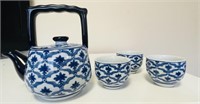 (3) Tea Cups and Tea Pot by Bombay