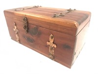 Vintage Mahogany Trinket Jewelry Box