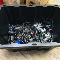 Lot Of Assorted Game Controllers & Cables