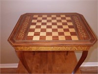 Vintage Wood Chess Table
