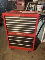 10 Drawer Chest on Casters with Contents