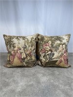 Renaissance design throw pillows, set of 2