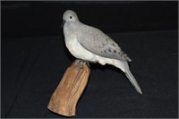 Decorative Dove Carving on Wooden Base