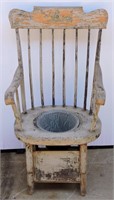 Antique Commode Chair w Commode