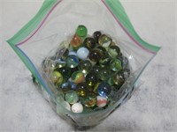 Bag Of Assorted Vtg Marbles