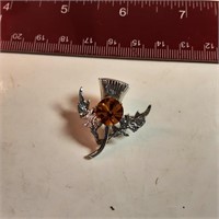 Sterling silver Scottish thistle pin