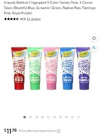 BATHTUB FINGER PAINT QTY 9 (NEW)