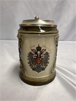 VINTAGE GERZ GERMAN BEER STEIN WITH LID VIENNA