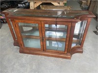 Lighted glass cabinet (missing and broken glass)