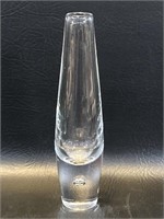 Steuben Crystal Bud Vase w/ Bubble Base