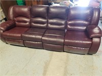 3 PC LEATHER COUCH 2 End Recliner Sections