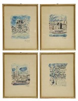 (4) ORFEO TAMBURI (1910-1994) CITYSCAPE PRINTS