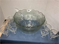 Punch Bowl and 11 cups