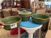 Pottery - 3 Bowls and Pie Plate