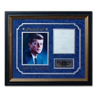 John Kennedy Signed Note on White House