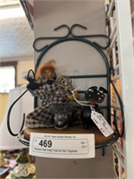 Miniature Wall Shelf, Folk Art Doll, Figurines