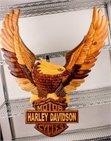 Large Wooden Harley Davidson Wall Décor