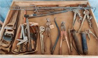 Assortment of Hand Rolled, Pulleys, Grease Guns