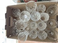 BOX LOT CRYSTAL GLASSES