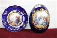 Limoges Porcelain Egg & Plate