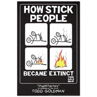 "How Stick People Became Extinct" Collectible Lith