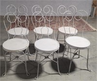 6 ice cream chairs 18"h seat