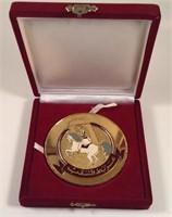 Al Shaqab Stud Breeding Medallion - Gold Colored