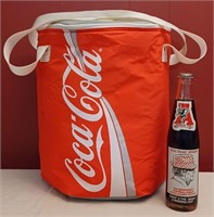 COCA-COLA CANVAS BAG COOLER & Full ALABAMA BOTTLE