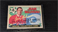 Autographed Jean Beliveau Hockey Card