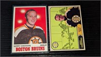 2 1960's 70's Gerry Cheevers Hockey Cards
