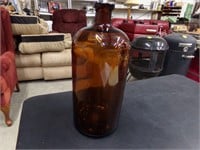 Antique 1-gal brown bottle