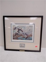 Framed Ducks Unlimited 1989 print